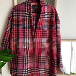 🆕 RACHEL ZOE ❤️Single Button Patchwork Plaid Jacket❤️